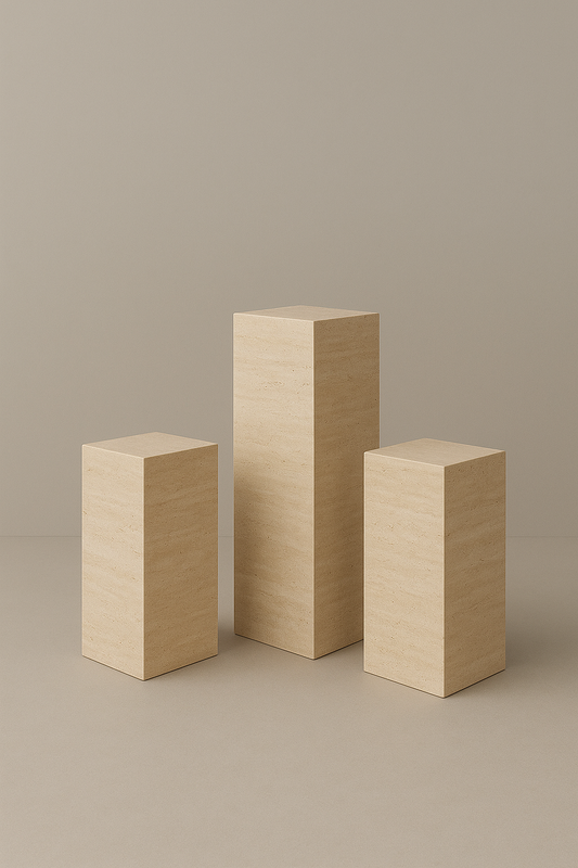 Travertine Side Tables